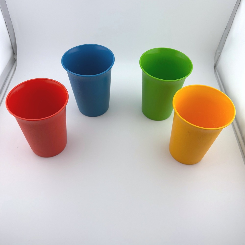 Vintage Tupperware Tumblers Set‎ of 4 Primary Colors